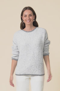 Simba Grey Contrast Knit Jumper,Video