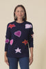 Starla Navy Patchwork Knit Jumper,Video