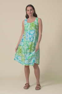 Enya Aqua Heritage Cotton Dress,video