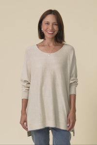 Nick Beige Organic Cotton Knit Jumper,Video