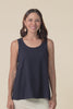 Satine Navy Cotton Pleated Tank,video