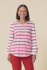 Baia Pink Stripe Cotton Long Sleeve Tee,Video