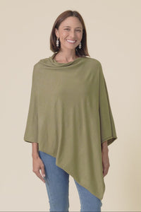 Amy Green Wool Blend Poncho,Video