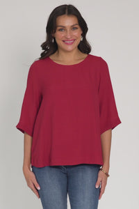 Selena Red 3/4 Sleeve Top,Video