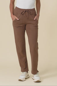 Angie Brown Cotton Drawstring Pants,Video