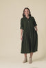 Rellie Forest Green Cotton Corduroy Dress,Video