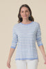 Natasha Sky Blue Stripe Knit Top,Video
