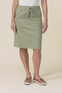 Abigail Khaki Drawstring Skirt,Video