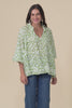 Palmer Green Spot Cotton Long Sleeve Top,Video