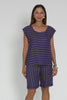 Gabriele Navy Stripe Linen Top,Video