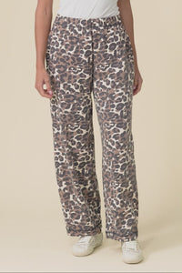 Days Brown Leopard Cotton Sweatpants