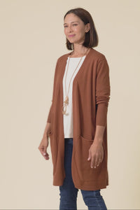 Mary Chocolate Pocket Cardigan,Video