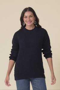 Yanny Navy Organic Cotton Knit Jumper,Video
