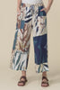 Minnelli Navy Leaf Linen Cotton Pants,video