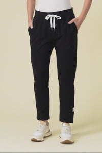 Lobby Black Cotton Relaxed Sweatpants,Video