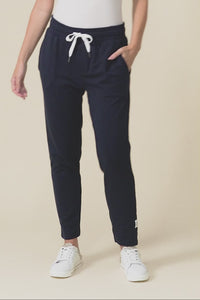 Lobby Navy Cotton Relaxed Sweatpants,Video