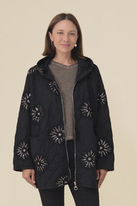 Mintaro Black Sequin Quilted Jacket,Video