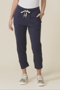Fundamental Brunch Navy Cotton Sweatpants,Video