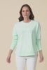 Simplified Mint Cotton Crewneck Sweatshirt,Video