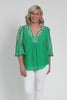 Morgan Bay Green Cotton Silk Top,Video