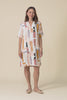 Stafford Cream Abstract Linen Dress,Video