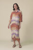 Milano Rust Stripe Linen Blend Dress,Video