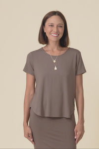 Janis Chocolate Bamboo Tee