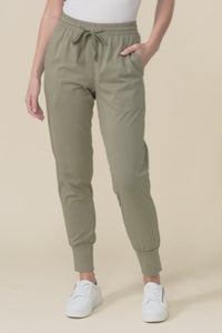 Chandler Khaki Cotton Drawstring Pants,Video