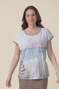 Relta Mocha Beach Cotton Blend Tee,video