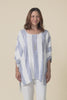 Nassau Steel Stripe Linen Top,video