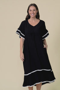 Rosemarie Black Frill Dress,Video