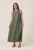 Tia Khaki Cotton Pocket Dress,video