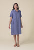 Kathy Blue Linen Shirt Dress,video