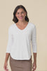 Sia White Bamboo V Neck Top,Video