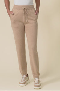 Rowan Cream Cotton Cashmere Knit Pants,Video
