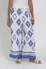 Yara Blue Palm Linen Pants,Video