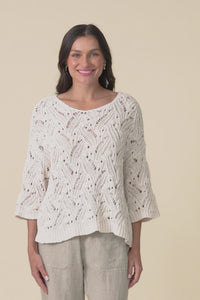 Prima Cream Woven Top,video