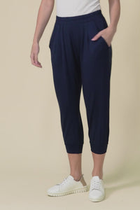 Louis Navy Cropped Jogger Pants,Video