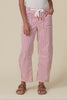 Breslin Rust Stripe Barrel Jeans,Brunette model,alt text|model:Cara