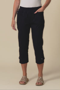 Air-Lite Navy Stretch Capri Pants,Video