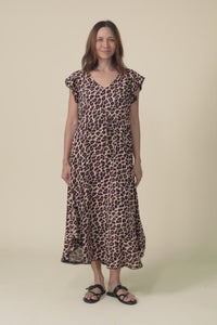 Libby Brown Leopard Midi Dress,video