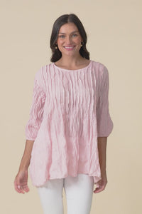 Selma Pink Crinkle Cotton Top,video
