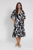 Brightside Black Abstract Cotton Dress,Video