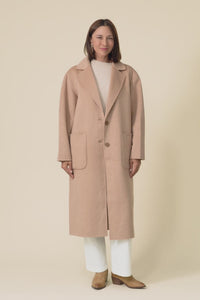 Cohan Camel Wool Blend Button Coat,Video