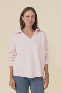 Carson Pink Collared Knit Jumper,Video