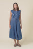 Amity Blue Denim Frill Sleeve Dress,Video