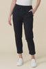 Briar Black Cotton Cropped Sweatpants,Video