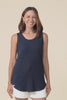 Navy Cotton Scoop Tank,video