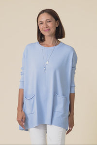 Helsinki Blue Knit Pocket Jumper,Video