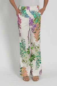 Bahia Wisteria Alba Linen Blend Pants,Video
